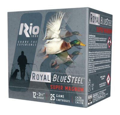 Rio Ammunition RBSSM402 BlueSteel Royal 12Gauge 3.50″ 1 3/8oz 2Shot 25 Per Box/10 Case