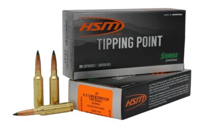 HSM 65CREEDMOOR4N Tipping Point  6.5 Creedmoor 130 gr Sierra GameChanger 20 Per Box/ 25 Case
