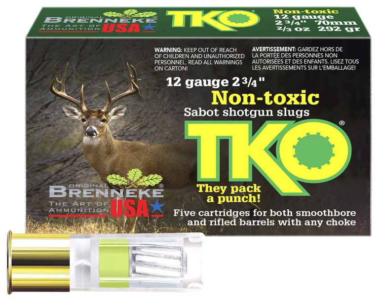 Brenneke SL122TKO TKO 12Gauge 2.75″ 2/3oz Slug Shot 5 Per Box/50 Case Brenneke SL122TKO TKO 12Gauge 2.75″ 2/3oz Slug Shot 5 Per Box/50 Case
