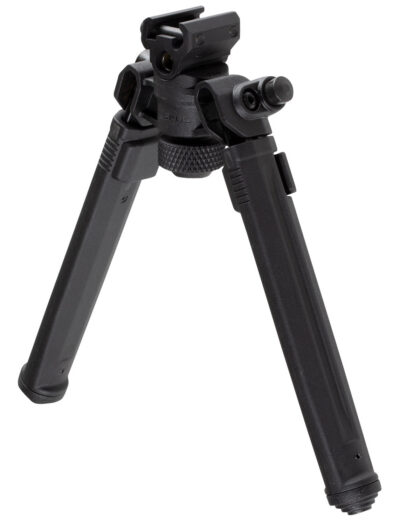 Magpul MAG941-BLK Bipod  1913 Picatinny Rail Attachment, Black Mil-Spec Anodized Aluminum, 6.80-10.30″ Vertical Adjustment, Rubber Feet for AR-Platform