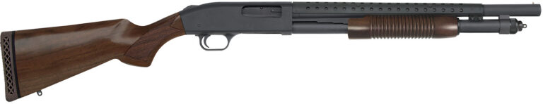 Mossberg 590 Security Persuader Retrograde Series 12 ga 18.5 brl 6+1 Walnut Mossberg 590 Security Persuader Retrograde Series 12 ga 18.5 brl 6+1 Walnut