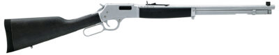 Henry H012GMAW Big Boy All Weather Side Gate Full Size 357 Mag 10+1 20″ Hard Chrome Plated Steel Barrel, Satin Hard Chrome Steel Receiver, Stained Hardwood Wood Stock Right Hand