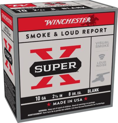 WINCHESTER 10 GA 2-7/8″ SUPER-X BLANK – SMOKE & NOISE 25 RD/BX 10 BX/CS