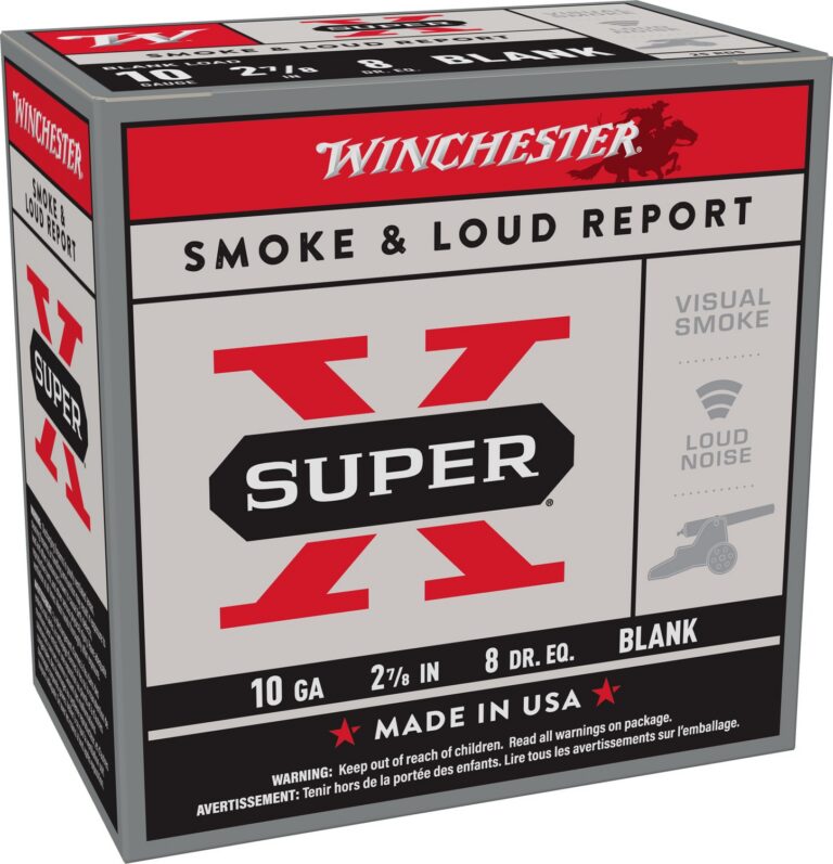 WINCHESTER 10 GA 2-7/8″ SUPER-X BLANK – SMOKE & NOISE 25 RD/BX 10 BX/CS WINCHESTER 10 GA 2-7/8″ SUPER-X BLANK – SMOKE & NOISE 25 RD/BX 10 BX/CS