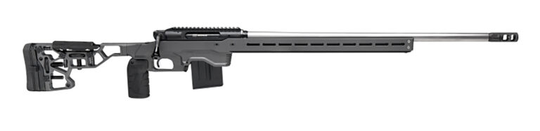 Savage Arms 57893 Impulse Elite Precision 338 Lapua Mag 5+1 30″ Stainless Barrel, Matte Black Nitride Rec, Gray Cerakote Adjustable MDT ACC Aluminum Chassis Stock