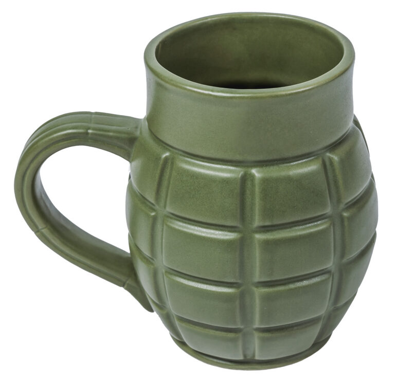 Caliber Gourmet CBGM1043 Caliber Gourmet Grenade Mug Green Ceramic Grenade Caliber Gourmet CBGM1043 Caliber Gourmet Grenade Mug Green Ceramic Grenade