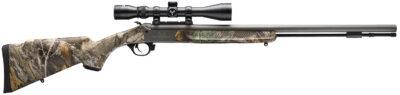 Traditions CR5841104421 NitroFire w/Scope 50 Cal 209 Primer 26″ Gray Cerakote Fluted & Tapered Barrel, Drilled & Tapped Receiver, Realtree Edge Fixed Synthetic Stock, 3-9x40mm Duplex