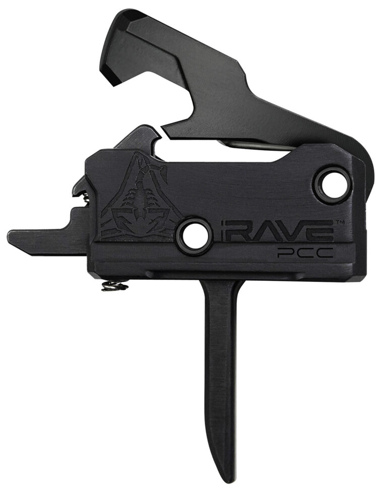Rise Armament T017FPCCBLK Rave Pistol Caliber Carbine Single-Stage Flat Trigger with 3.50 lbs Draw Weight & Black Nitride Finish for AR-Platform Rise Armament T017FPCCBLK Rave Pistol Caliber Carbine Single-Stage Flat Trigger with 3.50 lbs Draw Weight & Black Nitride Finish for AR-Platform