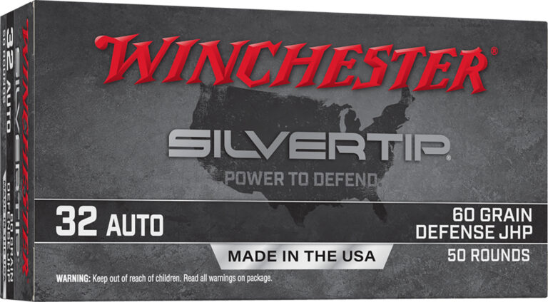 Winchester Ammo W32AST Silvertip 32ACP 60gr Jacketed Hollow Point 50 Per Box/10 Case Winchester Ammo W32AST Silvertip 32ACP 60gr Jacketed Hollow Point 50 Per Box/10 Case