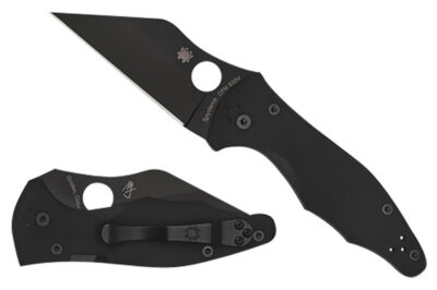 Spyderco Yojimbo 2 Folding Knife 3.2″ S30V Black DLC Plain Blade, Black G10 Handles, Compression Lock – C85GPBBK2