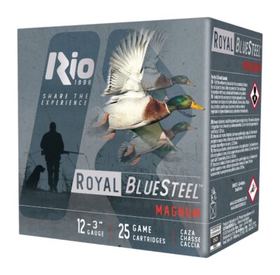 Rio Ammunition RBSM403 BlueSteel Royal 12Gauge 3″ 1 3/8oz 3Shot 25 Per Box/10 Case