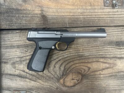 Browning Buck Mark, Stainless UFX, .22 LR, 10+1, 5.5″ Stainless Steel Barrel, Alloy Frame, Adjustable Sights, Black/Gray UFX Grips