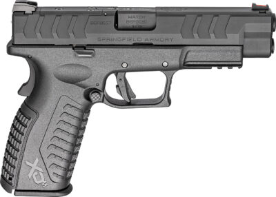 Springfield Armory XDME9459BOSPCA XD-M Elite OSP *CA Compliant 9mm Luger 10+1 4.50″ Black Melonite Steel Barrel, Black Cerakote Optic Ready/Serrated Steel Slide, Black Cerakote Polymer Frame w/Picatinny Rail, Black Polymer Grip, Ambidextrous