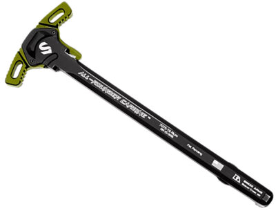 Lead & Steel Llc LS-CHODE-ODG Charging Handle  AR-15/M16 OD Green Type 3 Hard Anodize 7075-T6 Aluminum