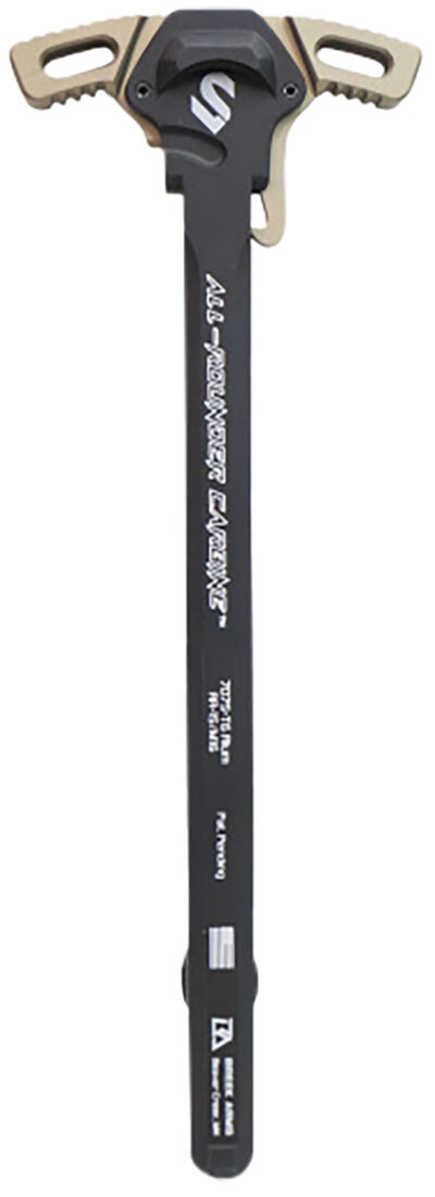 Lead & Steel Llc LSCHODEGRY Charging Handle  AR-15/M16 Gray Type 3 Hard Anodize 7075-T6 Aluminum