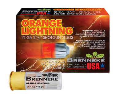 Brenneke SL122OL Orange Lightning  12Gauge 2.75″ 1oz Slug Shot 5 Per Box/50 Case