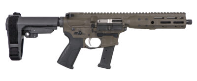 LWRC ICP9PBC8SBA3 IC-9  9mm Luger 8.50″ 33+1 Black Nitride Threaded Barrel, Patriot Brown Anodized Aluminum Picatinny Rail Receiver, SB Tactical SBA3 Brace, LWRC Ultra Combat Grip, Ambidextrous