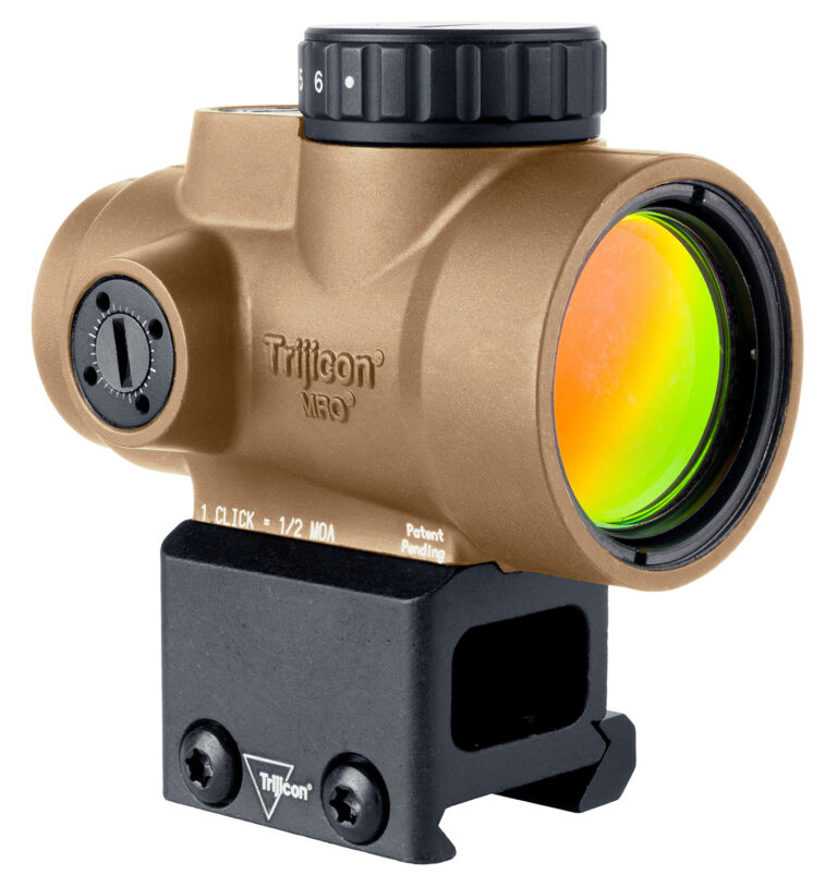 Trijicon 2200349 MRO SD Coyote Tan 1x25mm 2 MOA Green Dot Reticle Lower 1/3 Co-Witness Mount Trijicon 2200349 MRO SD Coyote Tan 1x25mm 2 MOA Green Dot Reticle Lower 1/3 Co-Witness Mount
