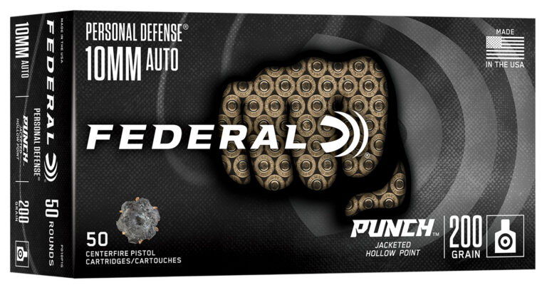 Federal PD10P1G Punch 10mmAuto 200gr Jacketed Hollow Point 50 Per Box/10 Case Federal PD10P1G Punch 10mmAuto 200gr Jacketed Hollow Point 50 Per Box/10 Case