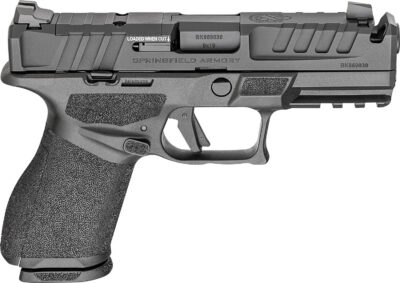 Springfield Armory EC9409BCAUCOMP Echelon Comp *CA Compliant Compact 9mm Luger 10+1 4″ Black Melonite Ported Barrel, Black Melonite Steel Integrated Compensator/Optic Ready/Serrated Slide, Black Polymer Frame w/Picatinny Rail, Textured Grip