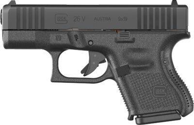 G26 V® 9MM LUGER SEMI-AUTO HANDGUN G26V 9MM LUGER 3.43”BBL (3)10RD MAGS BLACK