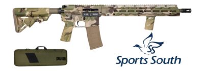 Diamondback DB175AK622 DB15  Sports South Exclusive 5.56 NATO 30+1 16″ Threaded Barrel, Swamp Stalker Camo w/Logo Cerakote Aluminum Receiver w/Picatinny Rail, M-LOK Handguard, B5 Bravo MultiCam Polyme