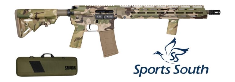 Diamondback DB175AK622 DB15  Sports South Exclusive 5.56 NATO 30+1 16″ Threaded Barrel, Swamp Stalker Camo w/Logo Cerakote Aluminum Receiver w/Picatinny Rail, M-LOK Handguard, B5 Bravo MultiCam Polyme