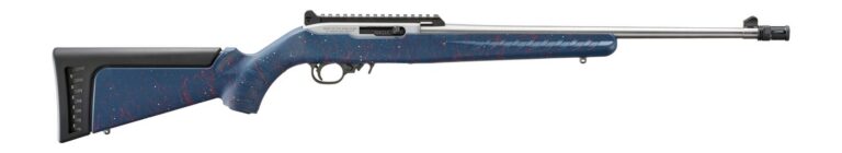 Ruger 32039 10/22 250th Anniversary 22 LR 10+1 18.50″ Satin Stainless Threaded Barrel, Engraved Satin Stainless Steel Receiver w/Picatinny Rail, Liberty Blue w/Red & White Splatter Ruger Modular System Synthetic Stock Ruger 32039 10/22 250th Anniversary 22 LR 10+1 18.50″ Satin Stainless Threaded Barrel, Engraved Satin Stainless Steel Receiver w/Picatinny Rail, Liberty Blue w/Red & White Splatter Ruger Modular System Synthetic Stock