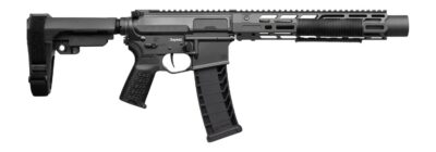 CMMG 94A68CD-TNG Zeroed Banshee Mk4 9mm Luger 33+1 6.50″ Black Nitride Threaded Barrel, Tungsten Cerakote Aluminum Receiver w/Picatinny Rail, M-LOK Handguard, Black Polymer CMMG RipBrace, CMMG Zeroed