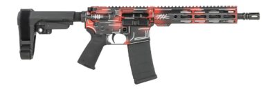 Shark Coast Tactical SCC07091FRAN-P Anime-15 Francis 5.56 NATO 30+1 10.50″ Black Nitride Threaded Barrel, Aluminum Receiver w/Picatinny Rail, M-LOK Handguard, Polymer SB Tactical SBA3 Brace, Polymer G