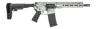 Shark Coast Tactical SCC07411LOD-P Liberty Or Death  5.56 NATO 30+1 10.50″ Black Nitride Threaded Barrel, Laser Engraved Aluminum Receiver w/Picatinny Rail, M-LOK Handguard, Polymer SB Tactical SBA3 B