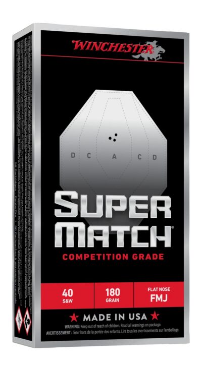 WIN SUPER MTCH 40S&W 180GR FN 50/500