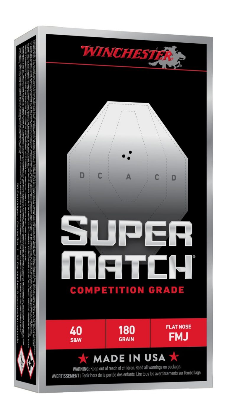 WIN SUPER MTCH 40S&W 180GR FN 50/500