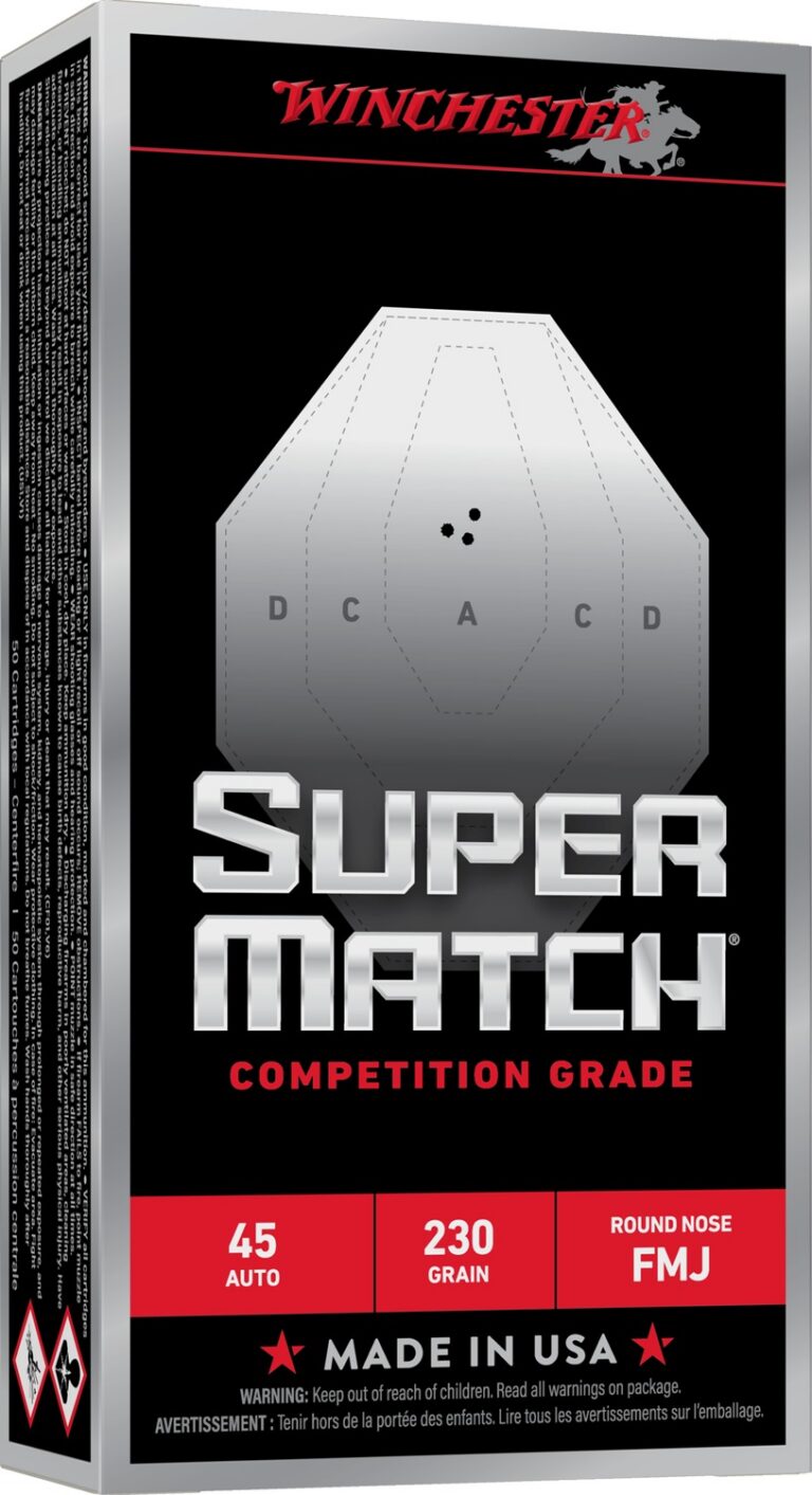 WIN SUPER MTCH 45ACP 230GR RN 50/500