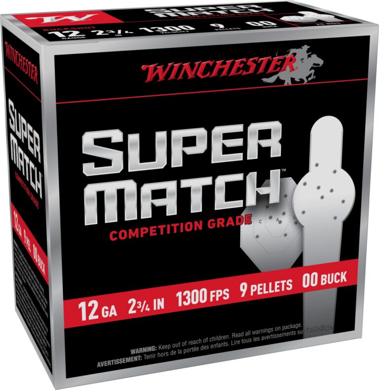 SUPER MATCH® 12 GAUGE 2-3/4” BUCKSHOT SHOTGUN AMMO SUPER MATCH 12GA 2-3/4” 9-PELLET 00 BUCK 25/BOX SUPER MATCH® 12 GAUGE 2-3/4” BUCKSHOT SHOTGUN AMMO SUPER MATCH 12GA 2-3/4” 9-PELLET 00 BUCK 25/BOX