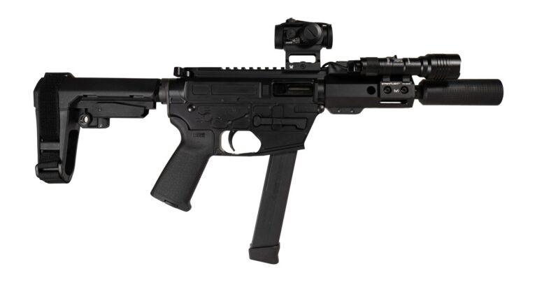 Shark Coast Tactical SCC8110CABLK-S Creepy Andrew 9mm Luger 30+1 Aluminum Receiver Picatinny Rail Receiver Black Polymer SB Tactical SBA3 Brace Shark Coast Tactical SCC8110CABLK-S Creepy Andrew 9mm Luger 30+1 Aluminum Receiver Picatinny Rail Receiver Black Polymer SB Tactical SBA3 Brace
