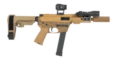 Shark Coast Tactical SCC8127CAFDE-S Creepy Andrew  9mm Luger 30+1 Polymer SB Tactical SBA3 Brace
