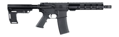Andro Corp Industries 556105HBMPS ACI-15 Halo 5.56 NATO 30+1 10.50″ Threaded Barrel, Black Anodized Aluminum Receiver w/Picatinny Rail, M-LOK Handguard, Black Polymer MPS, A2 Grip
