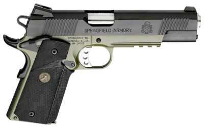 Springfield Armory PX9105MLCA18 1911 Loaded Operator *CA Compliant 45 ACP 5″ 7+1 OD Green Armory Kote Black Armory Kote Carbon Steel Slide Black Wraparound Rubber Grip