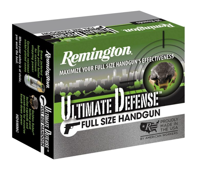 Remington Ammunition 28957 Ultimate Defense Full Size Handgun 40S&W 165gr Brass Jacketed Hollow Point 20 Per Box/25 Case Remington Ammunition 28957 Ultimate Defense Full Size Handgun 40S&W 165gr Brass Jacketed Hollow Point 20 Per Box/25 Case