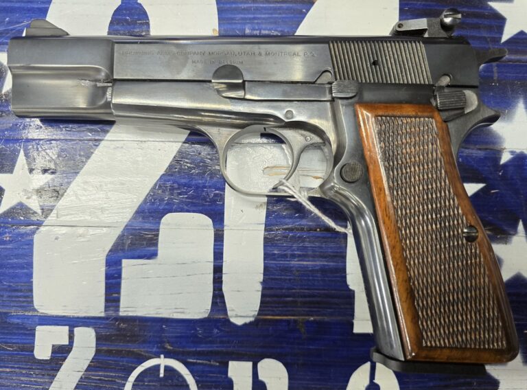 Browning Hi Power 9mm Semi Auto Pistol 4.6″ Blued Browning Hi Power 9mm Semi Auto Pistol 4.6″ Blued