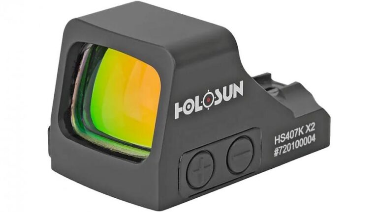 Holosun HE407K-GD-X2 Black 6 MOA Gold Dot Reticle Holosun HE407K-GD-X2 Black 6 MOA Gold Dot Reticle