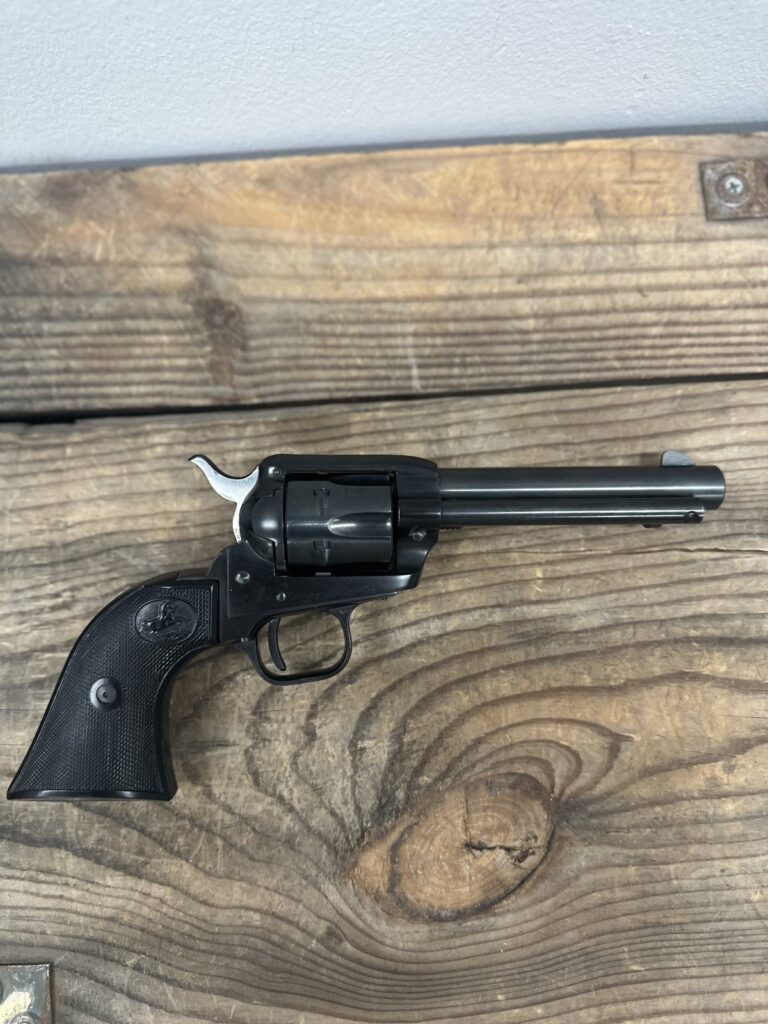 Colt Single Action Frontier Scout .22 LR 6-Shot Revolver, 4.75″ Barrel, Fixed Sights, Blued Steel, Original Factory Box Colt Single Action Frontier Scout .22 LR 6-Shot Revolver, 4.75″ Barrel, Fixed Sights, Blued Steel, Original Factory Box