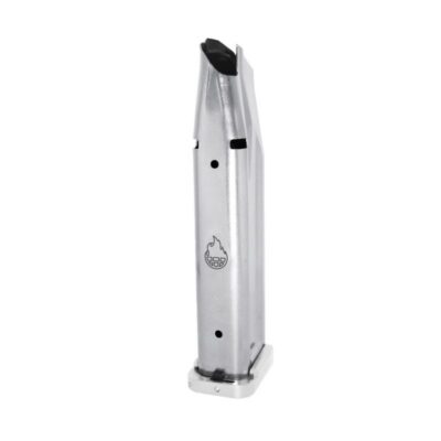 Atlas Gunworks 3501-41440 Premium 9mm Stainless Steel 23 Rounds 140mm Magazine with Alphalock Basepad –