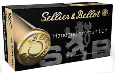 Sellier & Bellot SB38B Handgun 38Special 148gr Wadcutter 50 Per Box/24 Case