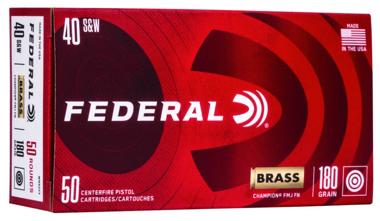 Federal WM5223 Champion Training 40S&W 180gr Full Metal Jacket 50 Per Box/20 Case Federal WM5223 Champion Training 40S&W 180gr Full Metal Jacket 50 Per Box/20 Case