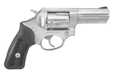Ruger 5719 SP101  357 Mag 5rd 3.10″ Satin Stainless Steel Barrel, Cylinder & Frame, Black Rubber Grip, Transfer Bar Safety, Exposed Hammer