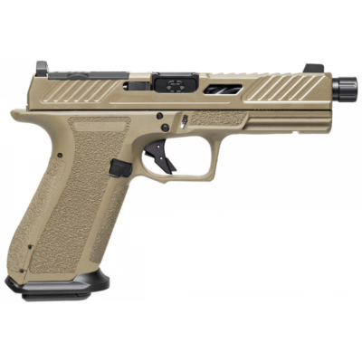 SHADOW SYSTEMS MR920 ELITE SAU 9MM 4IN SPIRAL BLK BARREL 15RD FDE OR TB GRN TRIT SIGHT SS-2022-B