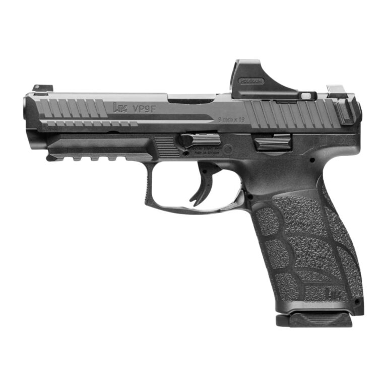 Heckler & Koch HK 81001496 VP9 A1 w/Optic Full Size 9mm Luger 10+1 4.53″ Black Steel Polygonal Rifled Barrel & Serrated w/Optic Slide, Black Polymer Frame w/Picatinny Rail, Interchangeable Backstrap Grip, Holosun SCS Super Green, Ambidextrous Heckler & Koch HK 81001496 VP9 A1 w/Optic Full Size 9mm Luger 10+1 4.53″ Black Steel Polygonal Rifled Barrel & Serrated w/Optic Slide, Black Polymer Frame w/Picatinny Rail, Interchangeable Backstrap Grip, Holosun SCS Super Green, Ambidextrous
