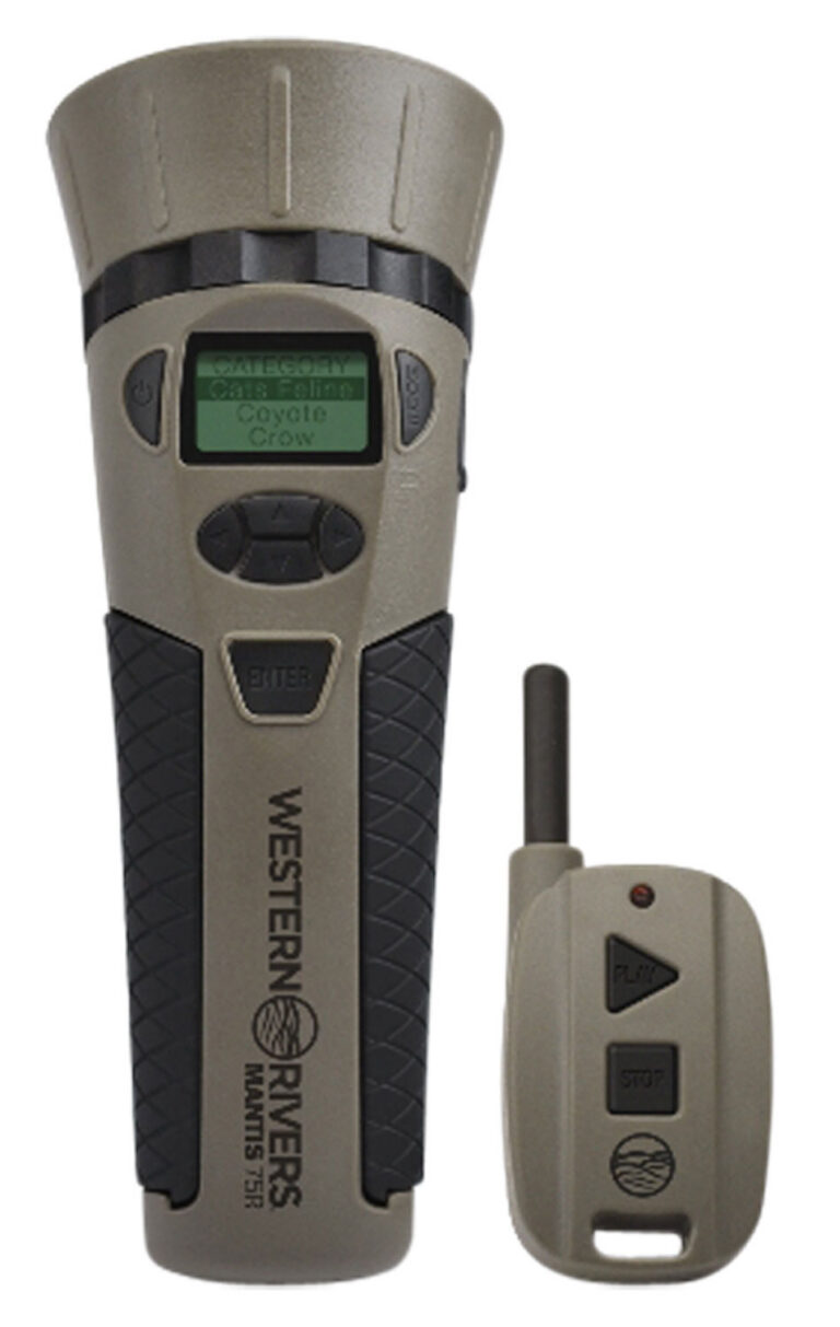 Western Rivers GC75 Mantis 75R Electronic Call Multiple Sounds Attracts Predators Features Remote Control Brown Polymer Western Rivers GC75 Mantis 75R Electronic Call Multiple Sounds Attracts Predators Features Remote Control Brown Polymer